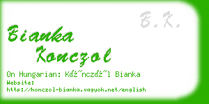 bianka konczol business card